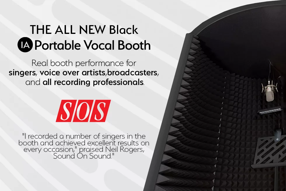 The All-New Black Portable Vocal Booth